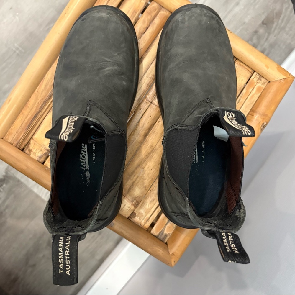 Blundstone Men's Black Steel Toe Work Boots - Picture 7 of 15